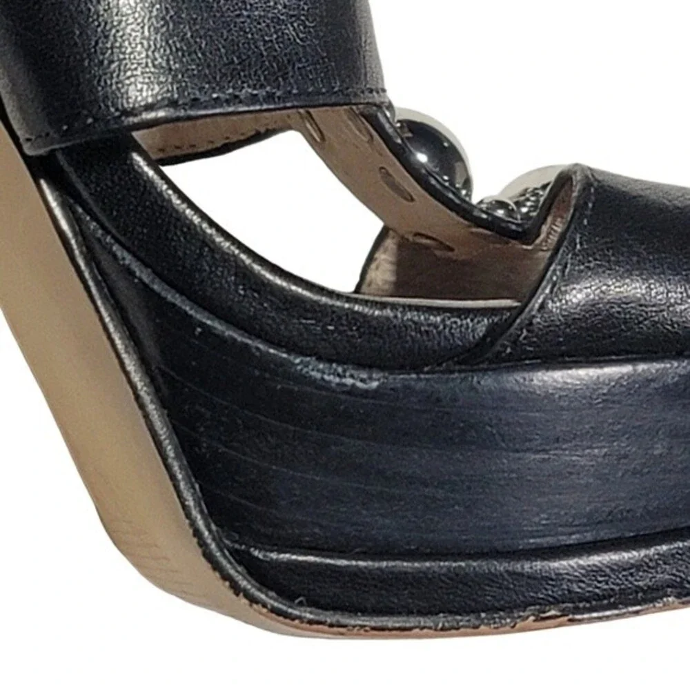 MICHAEL Michael Kors “Hayes” Black Studded Platform Heel Sz 6.5
